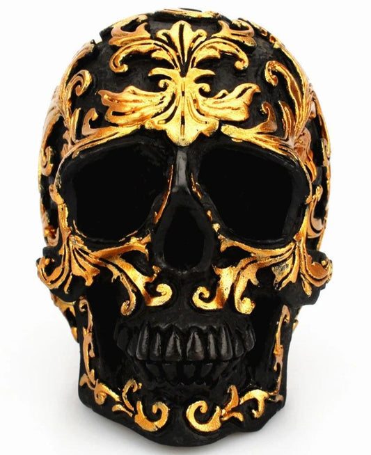 gold skull decor