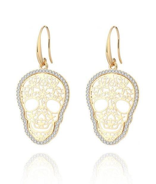 Gold Skull Earring