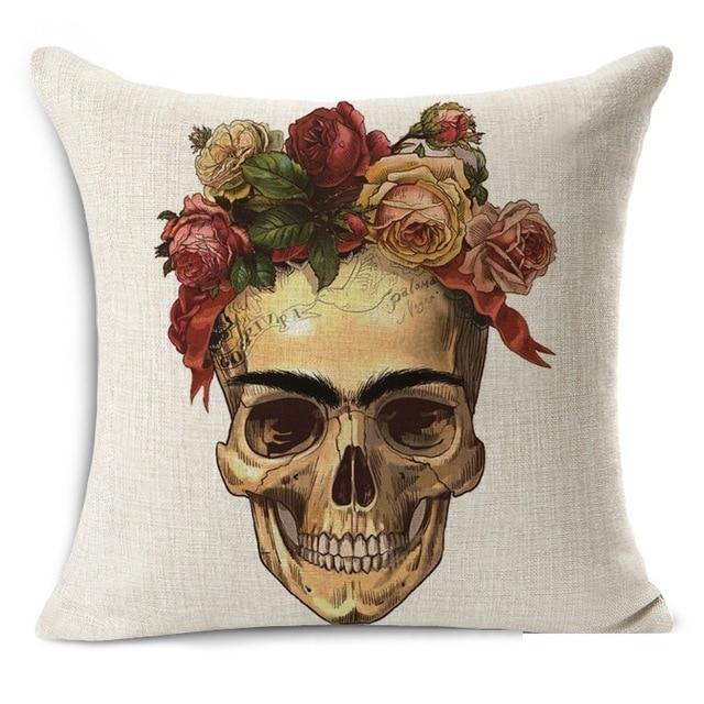 Gold Skull Pillow