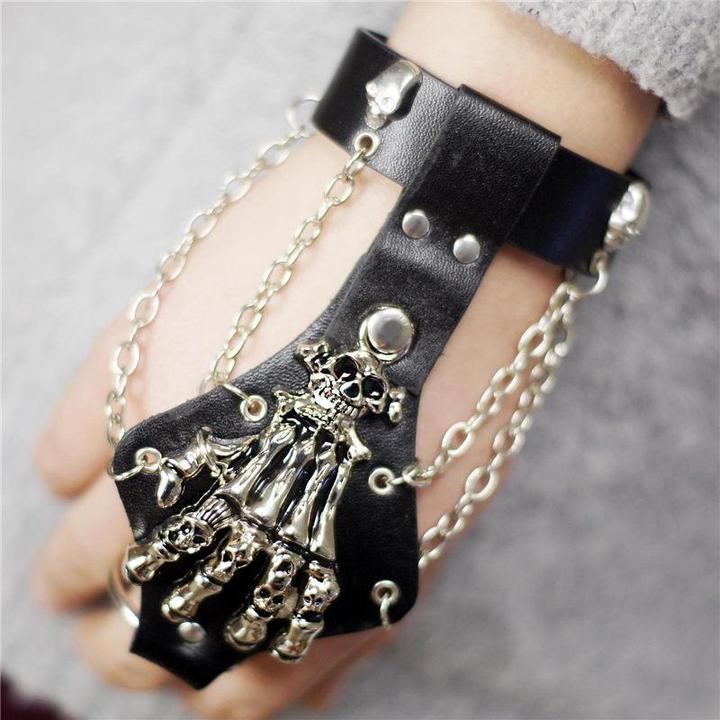 Gothic Punk Bracelet | Skull Action