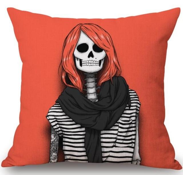 Gothic Skeleton Pillow