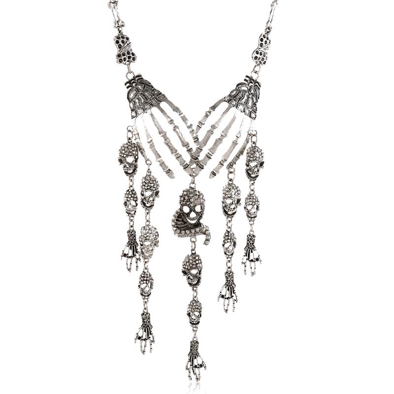 gothic skull necklace