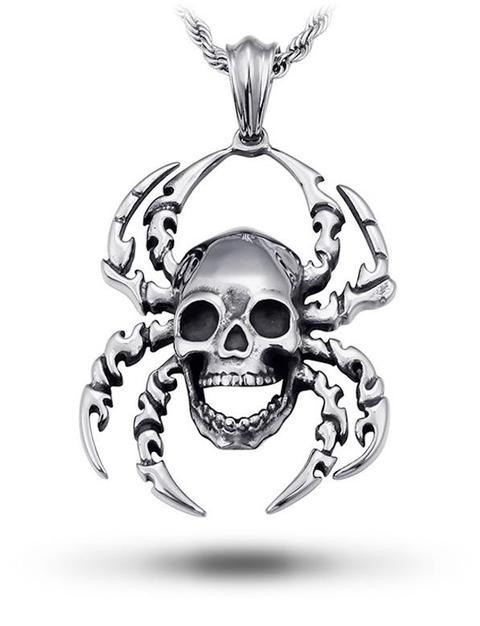 gothic spider necklace