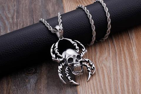 Gothic Spider Necklace | Skull Action