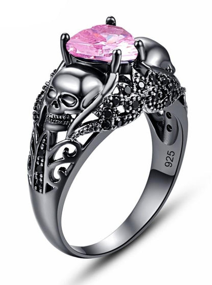 gothic sterling silver rings pink