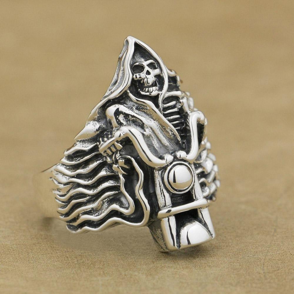 Grim Reaper Biker Rings | Skull Action