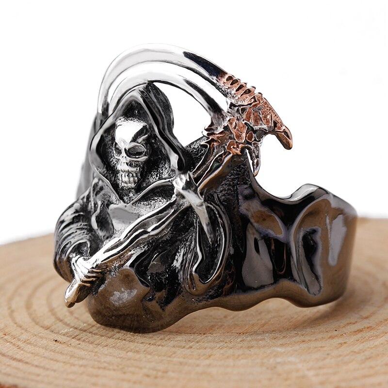 Grim Reaper Ring Silver | Skull Action
