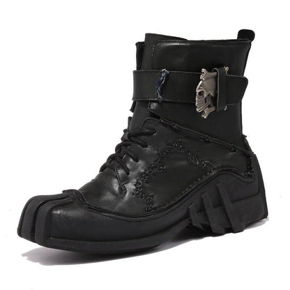 handmade-leather-skull-boots