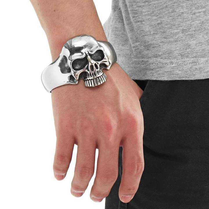 Metal skull sale bracelet