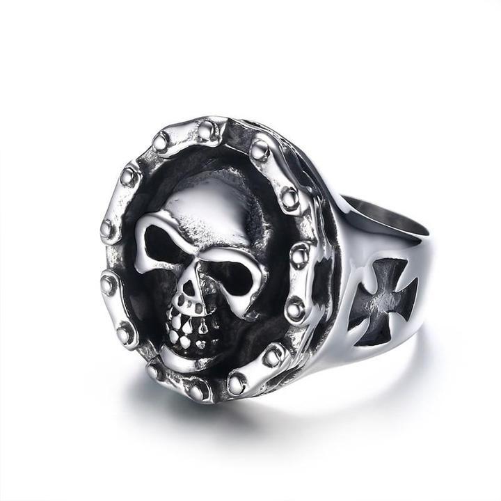 SilverNess Men's Jewellery Heavy Metal Skull Ring: 925 Sterling Silver —  Silverness
