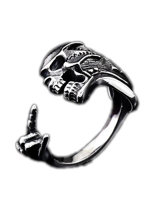 heavy metal skull rings