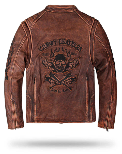 High Quality Skull Leather Jacket