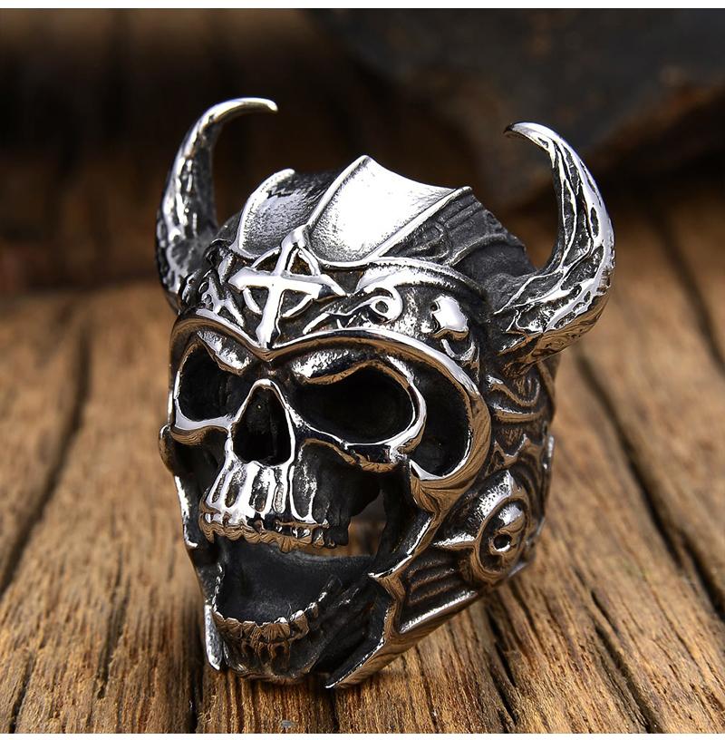 Horned Skull Ring | Skull Action