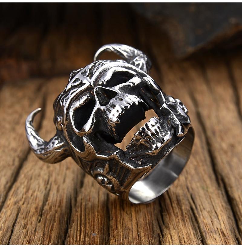 Horned Skull Ring | Skull Action