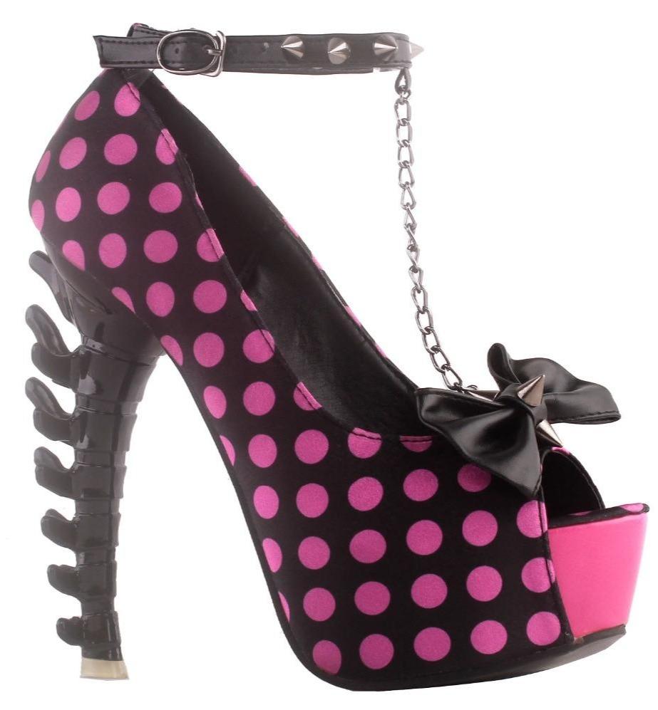 Hot Pink Skull Heels