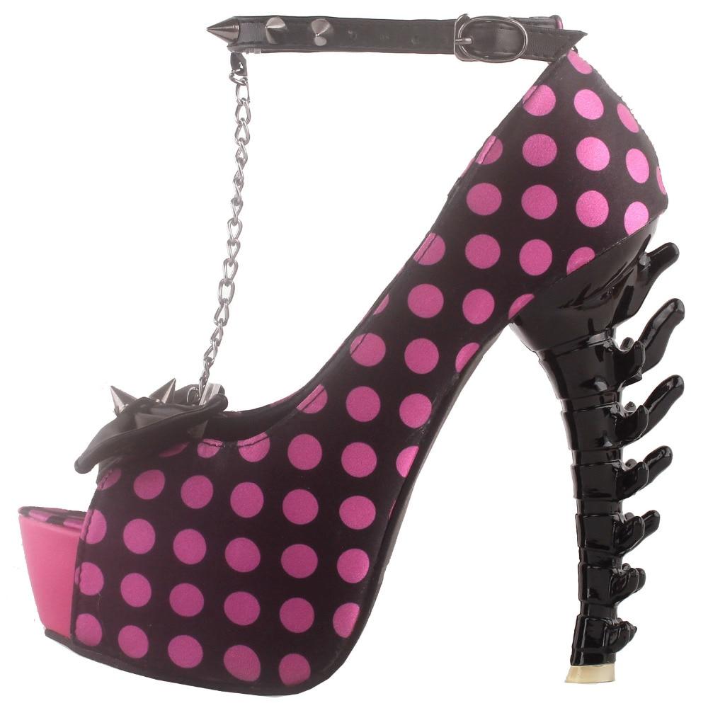 Hot Pink Skull Heels | Skull Action