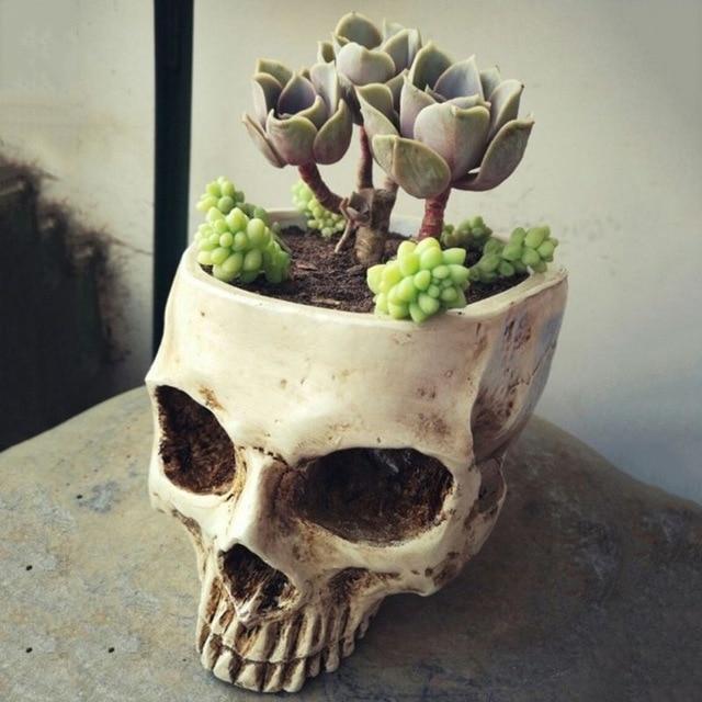 Human Skull Flower Pot | Skull Action
