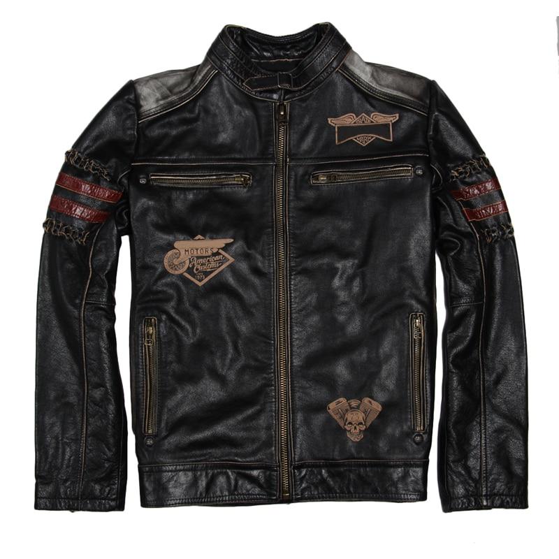 Icon Skull Leather Motorcycle Jacket | Skull Action