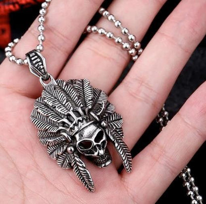 Indian Chief Necklace | Skull Action