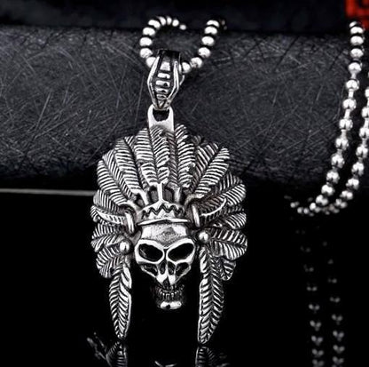 Indian Chief Necklace | Skull Action