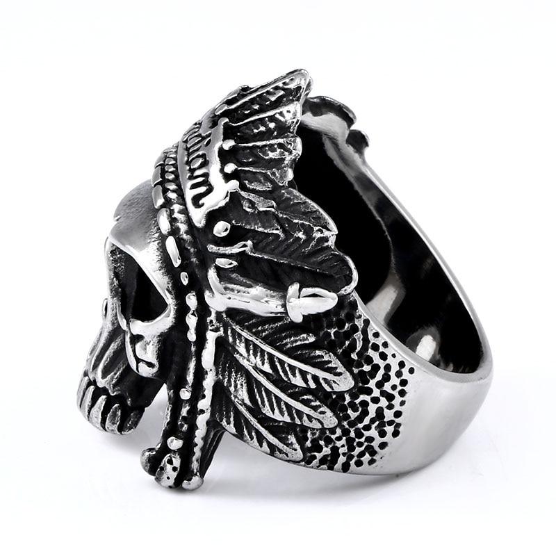 Indian Head Skull Ring | Skull Action