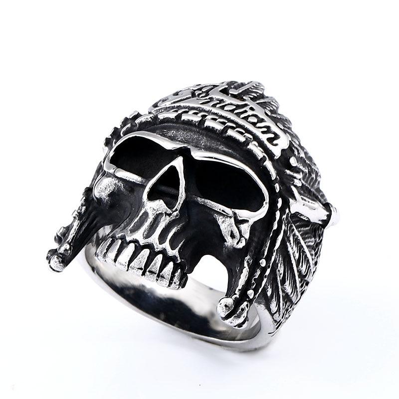 Indian Head Skull Ring | Skull Action