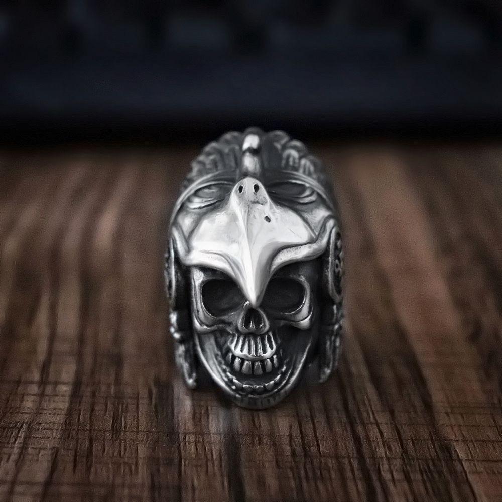 Indian Warrior Ring | Skull Action