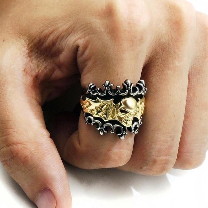 King Gold Ring | Skull Action