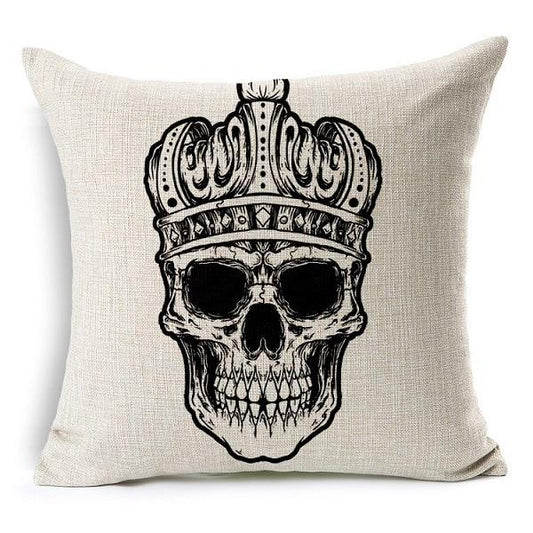 King Skull Pillow
