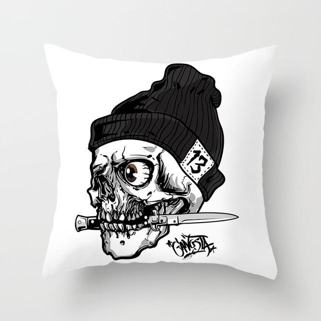 Knife Skull Pillow