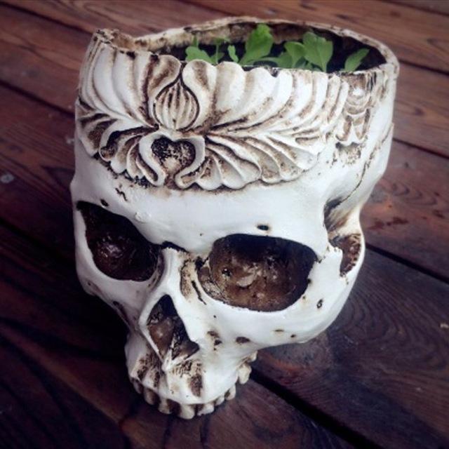 Large Skull Flower Pot | Skull Action
