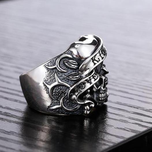 Large Skull Ring Silver | Skull Action