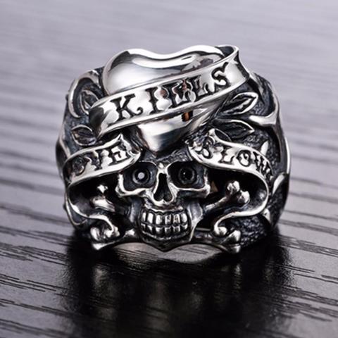 Large Skull Ring Silver | Skull Action