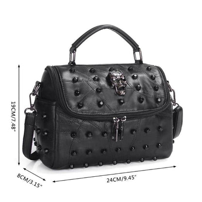 Leather Bag With Skull | Skull Action