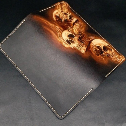 Leather Skull Wallet | Skull Action