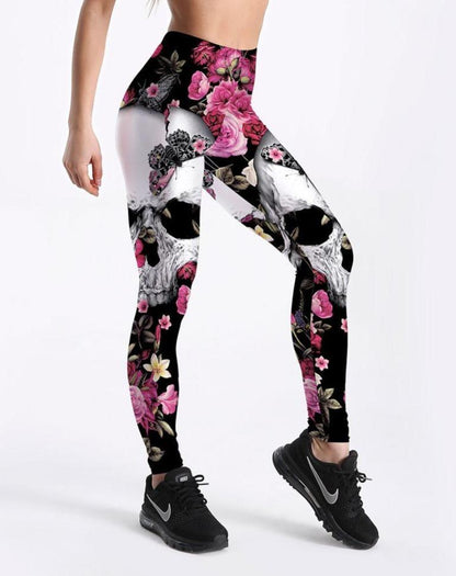 Leggings Skull Roses