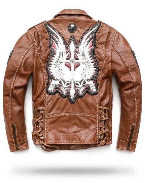 Skull leather clearance jackets motorcycle