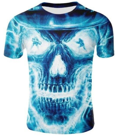 Liquid Blue Skull T Shirts