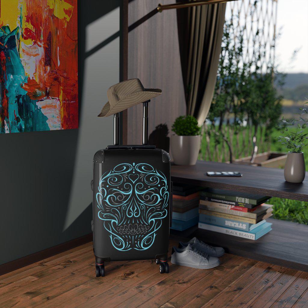 luggage-with-skull-design-blue