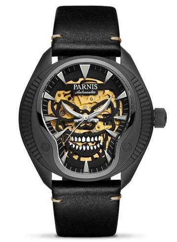 luxury skeleton mechanical watch