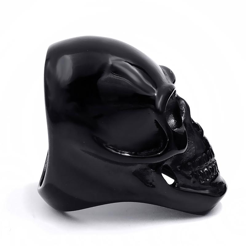 Matte Black Skull Ring | Skull Action