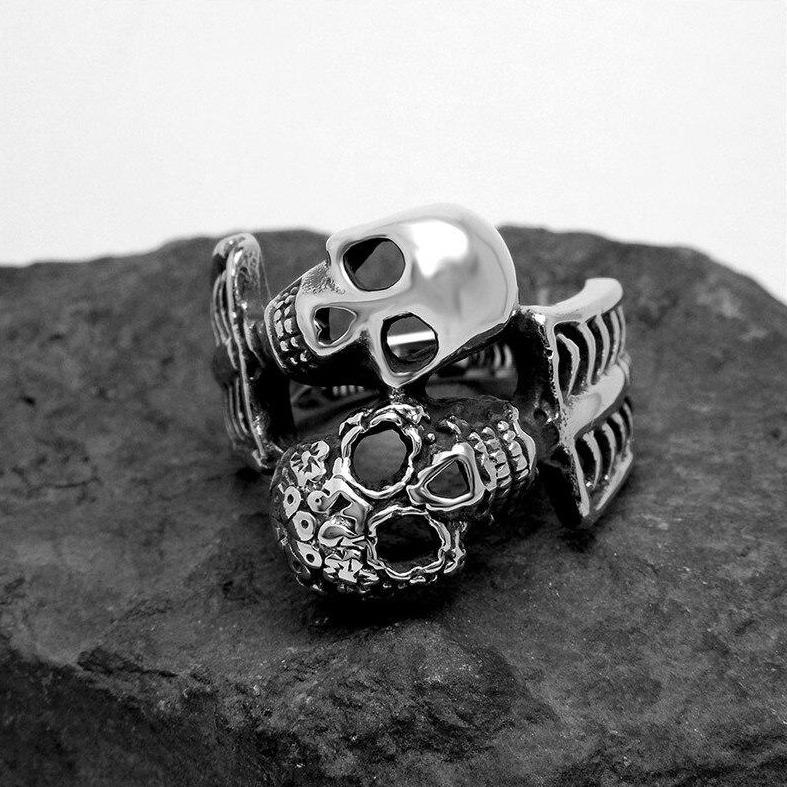 Mexican Skull Ring Steel | Skull Action