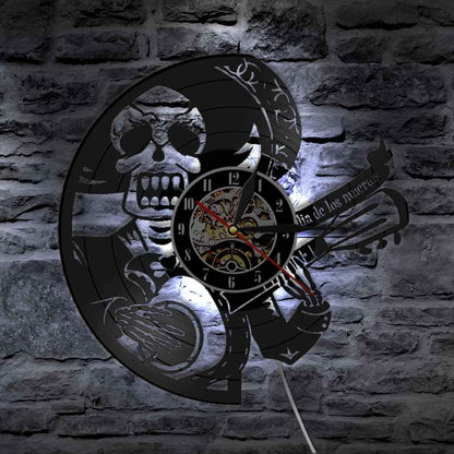 Mexican Style Wall Clocks | Skull Action