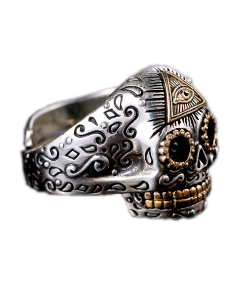 mexican sugar skull ring