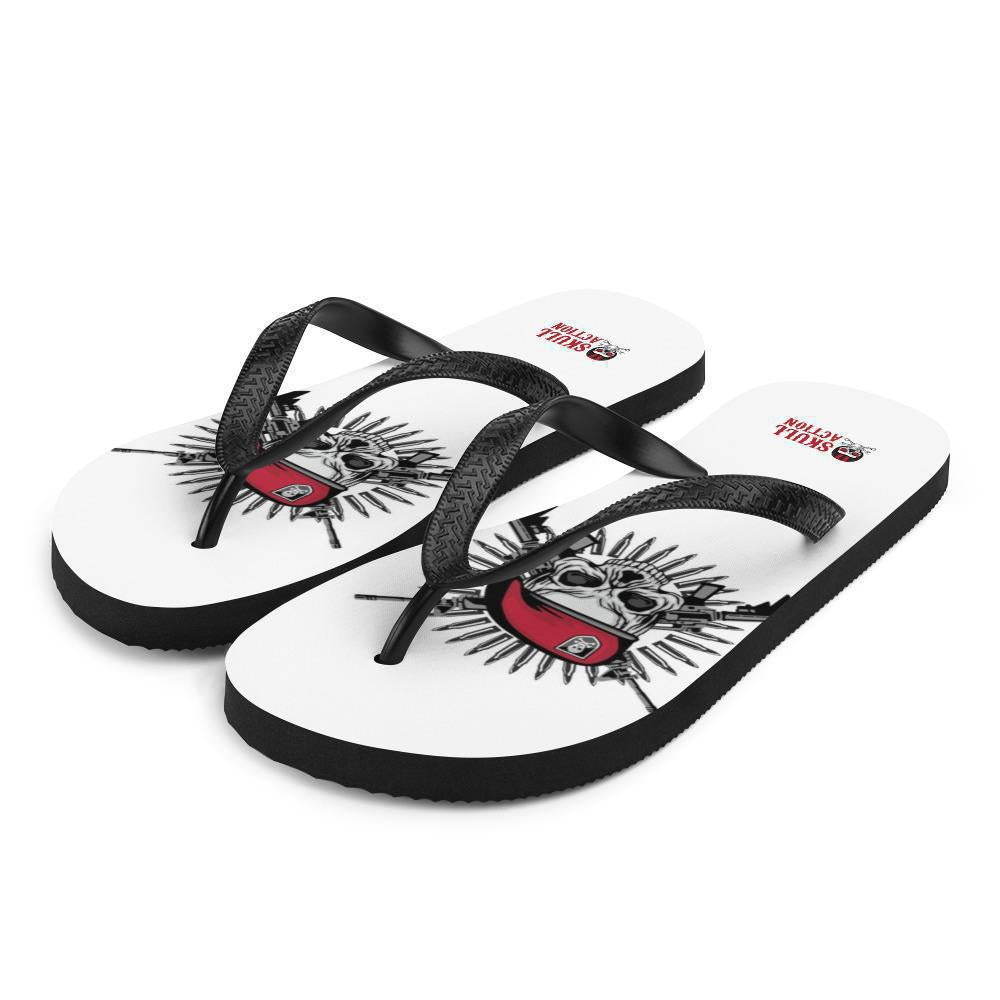 military-skull-flip-flops-design