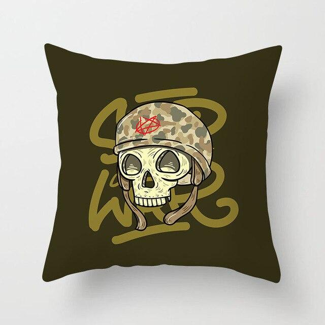 Millitary Skull Pillow