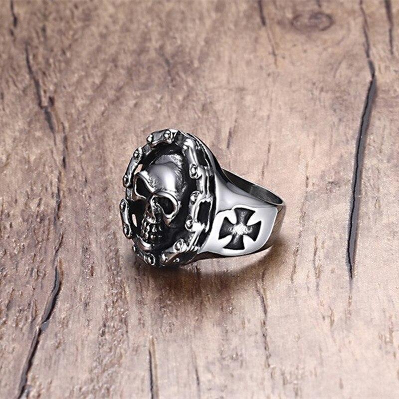 Motorcycle Chain Ring | Skull Action