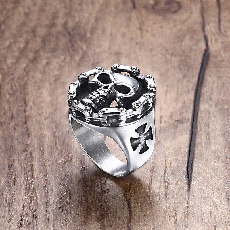 Motorcycle Chain Ring | Skull Action