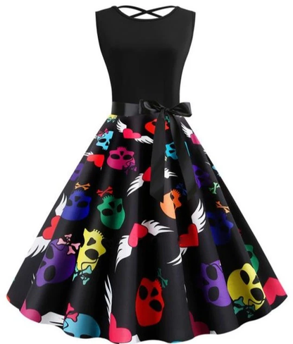 Multicolor Skull Dress