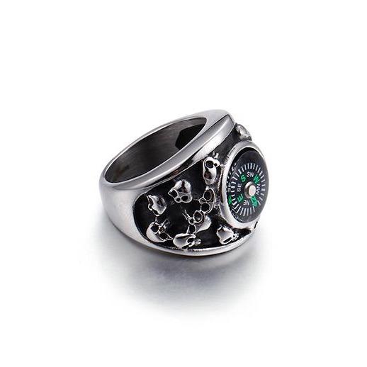 Nordic Compass Ring | Skull Action